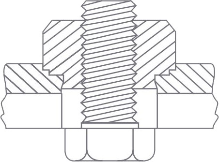 El tornillo que se va a utilizar se debe montar por el lado opuesto del cierre.